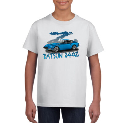 Datsun 240 Z - Z Car - Blue Metallic - Gildan Youth Unisex T Shirt Thumbnail