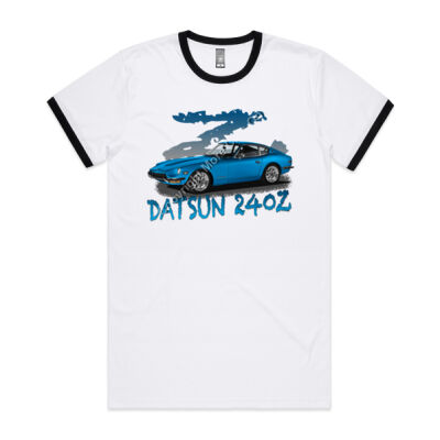 Datsun 240 Z - Z Car - Blue Metallic - Mens Ringer Tee Thumbnail