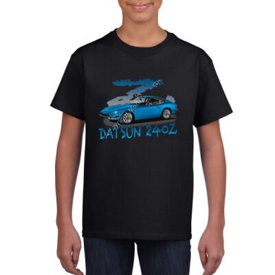 Datsun 240 Z - Z Car - Blue Metallic - Youth Crew Neck Tee (Same Day) Thumbnail