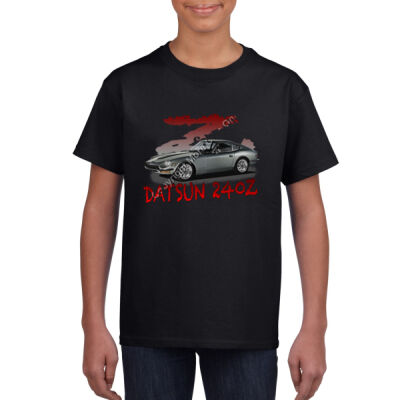 Datsun 240 Z - Z Car - Charcoal - Youth Crew Neck Tee (Same Day) Thumbnail