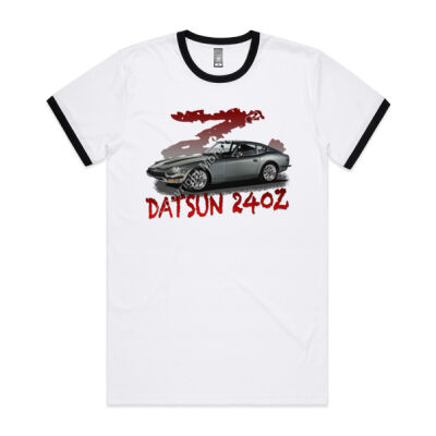 Datsun 240 Z - Z Car - Charcoal - Mens Ringer Tee Thumbnail