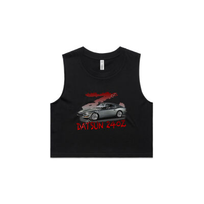 Datsun 240 Z - Z Car - Charcoal - AS Colour Women's Crop Tank Thumbnail