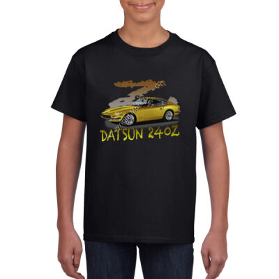 Datsun 240 Z - Z Car - Black - Youth Crew Neck Tee (Same Day) Thumbnail