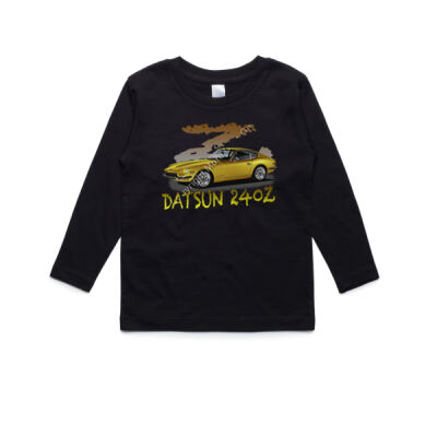 Datsun 240 Z - Z Car - Black - AS Colour Kids Longsleeve Tee Thumbnail