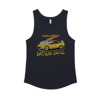 Datsun 240 Z - Z Car - Black - Women's Sunday Singlet Thumbnail