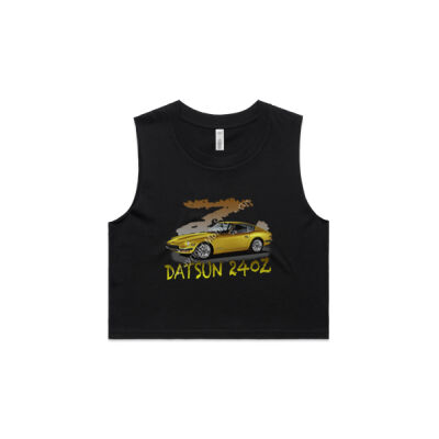 Datsun 240 Z - Z Car - Black - AS Colour Women's Crop Tank Thumbnail