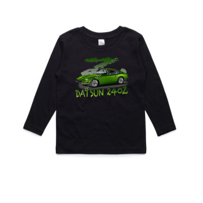 Datsun 240 Z - Z Car - Green - AS Colour Kids Longsleeve Tee Thumbnail