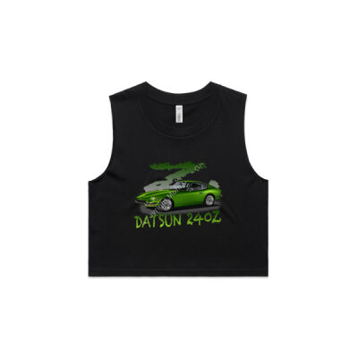 Datsun 240 Z - Z Car - Green - AS Colour Women's Crop Tank Thumbnail