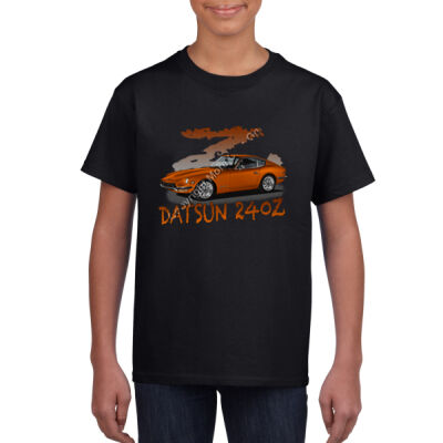 Datsun 240 Z - Z Car - Orange - Youth Crew Neck Tee (Same Day) Thumbnail