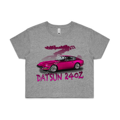 Datsun 240 Z - Z Car - Pink - AS Colour CROP TEE - 4062 Thumbnail