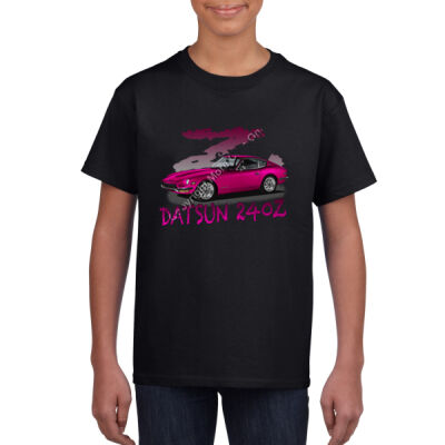 Datsun 240 Z - Z Car - Pink - Youth Crew Neck Tee (Same Day) Thumbnail