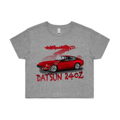 Datsun 240 Z - Z Car - Red - AS Colour CROP TEE - 4062 Thumbnail