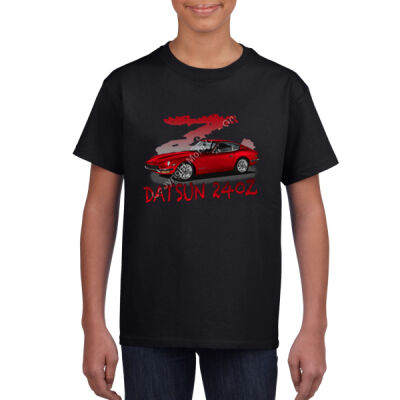 Datsun 240 Z - Z Car - Red - Youth Crew Neck Tee (Same Day) Thumbnail