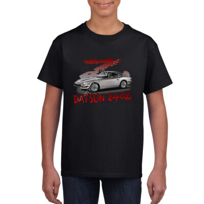 Datsun 240 Z - Z Car -Silver - Youth Crew Neck Tee (Same Day) Thumbnail