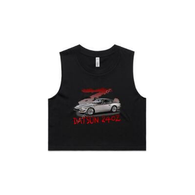 Datsun 240 Z - Z Car -Silver - AS Colour Women's Crop Tank Thumbnail