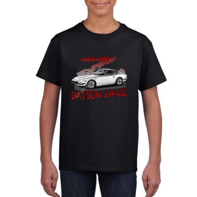 Datsun 240 Z - Z Car - White - Youth Crew Neck Tee (Same Day) Thumbnail