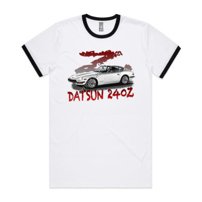 Datsun 240 Z - Z Car - White - Mens Ringer Tee Thumbnail