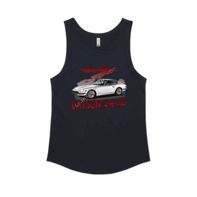 Datsun 240 Z - Z Car - White - Women's Sunday Singlet Thumbnail