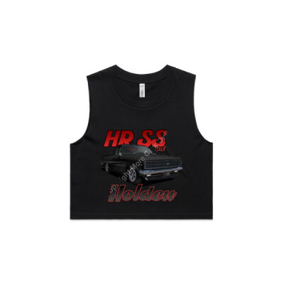 Holden - HR Ute - SS - Black - AS Colour Women's Crop Tank Thumbnail