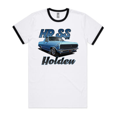 Holden - HR Ute - SS - Blue - Mens Ringer Tee Thumbnail