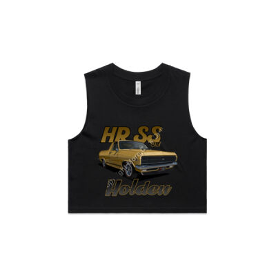 Holden - HR Ute - SS - Gold - AS Colour Women's Crop Tank Thumbnail