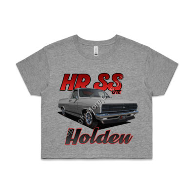 Holden - HR Ute - SS - Grey - AS Colour CROP TEE - 4062 Thumbnail