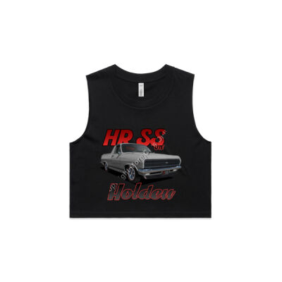 Holden - HR Ute - SS - Grey - AS Colour Women's Crop Tank Thumbnail