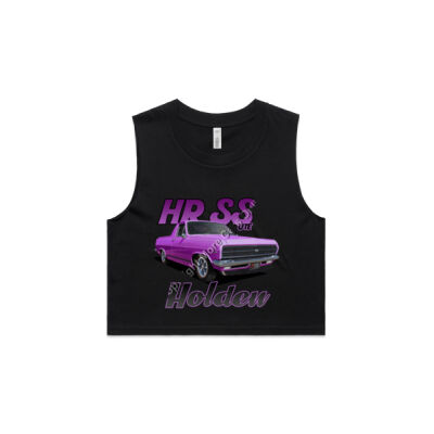 Holden - HR Ute - SS - Pink - AS Colour Women's Crop Tank Thumbnail