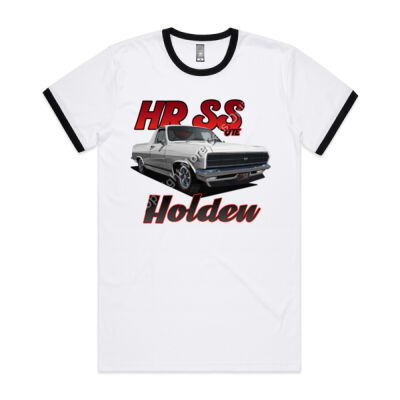 Holden - HR Ute - SS - White - Mens Ringer Tee Thumbnail