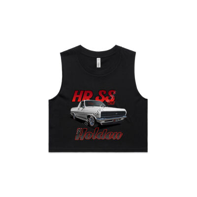 Holden - HR Ute - SS - White - AS Colour Women's Crop Tank Thumbnail