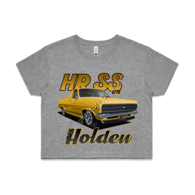 Holden - HR Ute - SS - Yellow - AS Colour CROP TEE - 4062 Thumbnail