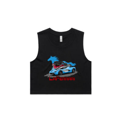 LaFerrari - HP - Blue - AS Colour Women's Crop Tank Thumbnail