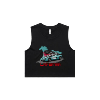 LaFerrari - HP - Turquoise - AS Colour Women's Crop Tank Thumbnail