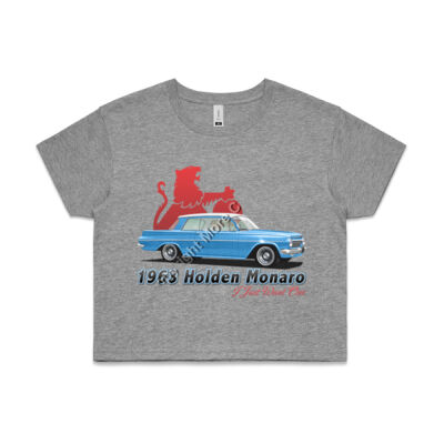 EJ Monaro - Light Blue - AS Colour CROP TEE - 4062 Thumbnail