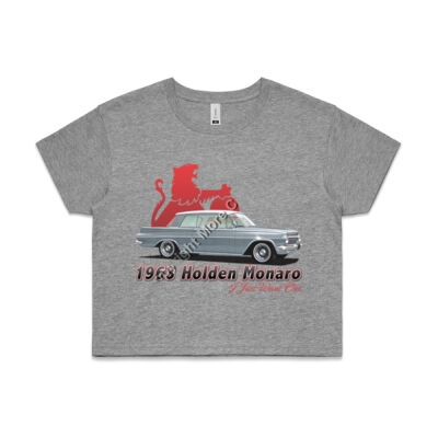 EJ Monaro - Silver - AS Colour CROP TEE - 4062 Thumbnail