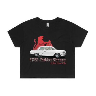 EJ Monaro - White - AS Colour CROP TEE - 4062 Thumbnail