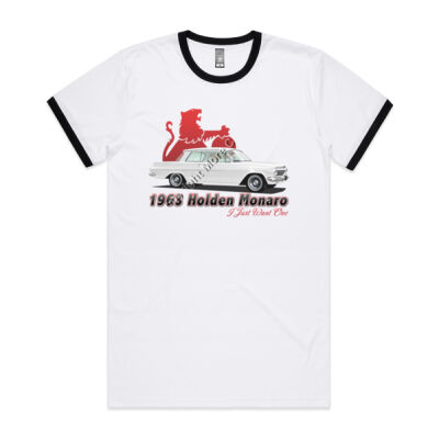 EJ Monaro - White - Mens Ringer Tee Thumbnail