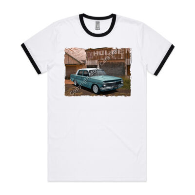 Holden - EH - Dealership - Aqua - White Roof - Mens Ringer Tee Thumbnail