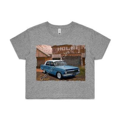 Holden - EH - Dealership - Blue - White Roof - AS Colour CROP TEE - 4062 Thumbnail