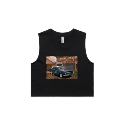 Holden - EH - Dealership - Dark Grey - White Roof - AS Colour Women's Crop Tank Thumbnail