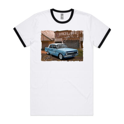 Holden - EH - Dealership - Light Blue - White Roof - Mens Ringer Tee Thumbnail
