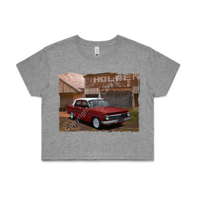 Holden - EH - Dealership - Red - White Roof - AS Colour CROP TEE - 4062 Thumbnail