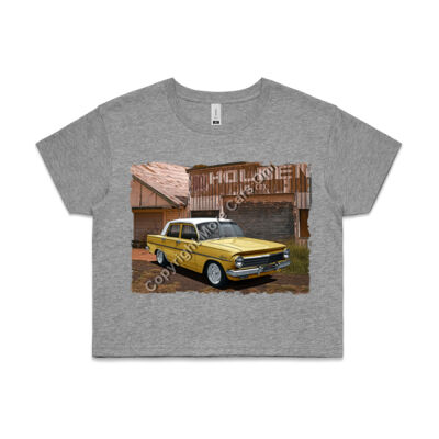 Holden - EH - Dealership - Yellow - White Roof - AS Colour CROP TEE - 4062 Thumbnail