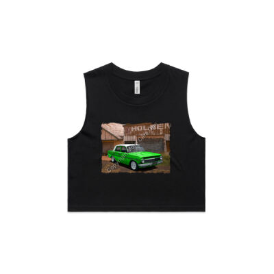 Holden - EH - Dealership - Green - White Roof - AS Colour Women's Crop Tank Thumbnail
