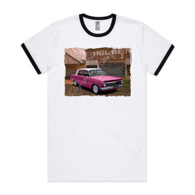 Holden - EH - Dealership - Pink - White Roof - Mens Ringer Tee Thumbnail