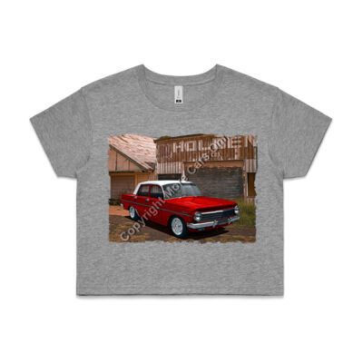 Holden - EH - Dealership - Red - White Roof - AS Colour CROP TEE - 4062 Thumbnail