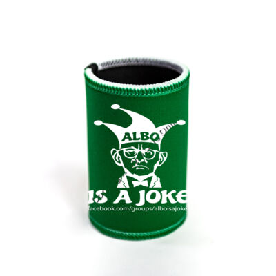 Albo is a Joke - Style 4 - White - Stubby Coolers with Base Thumbnail