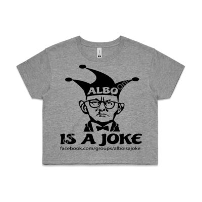 Albo is a Joke - Style 4 - Black - AS Colour CROP TEE - 4062 Thumbnail