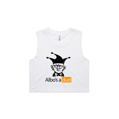 Albo's a dud - Black - AS Colour Women's Crop Tank Thumbnail