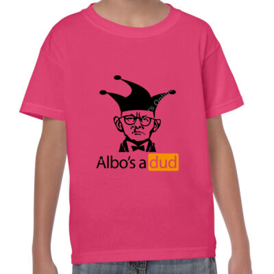 Albo's a dud - Black - Youth Crew Neck Tee (Same Day) Thumbnail